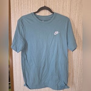 Nike Men's Short Sleeve Crew Tee in Teal with White Swoosh